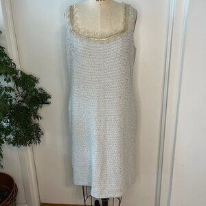 ST JOHN Knit Dress With Chain and Sequins  Size 14
